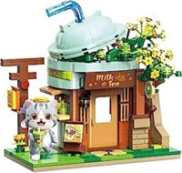 AS IS-Cat Milk Tea Shop Building Set