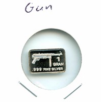 1 gram Silver Bar - Gun, .999 Fine Silver