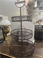 3 tier metal baskets 20”H