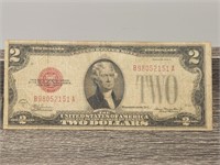 1928 D Series $2 Red Seal- Jefferson