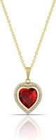 Gold Plated Heart Crystal Necklace