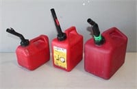 Assorted Plastic Fuel Cans