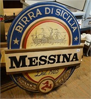 Messina Wooden Beer Sign
