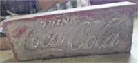 Antique concrete Coca cola advertisement