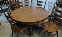 Tiger Oak Dining Table,Round