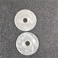 2 Oklahoma tax coins
