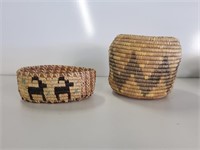 2 Woven Baskets, Native American Style
