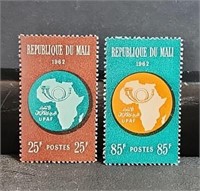Mali 1962 mint set of 2 stamps
