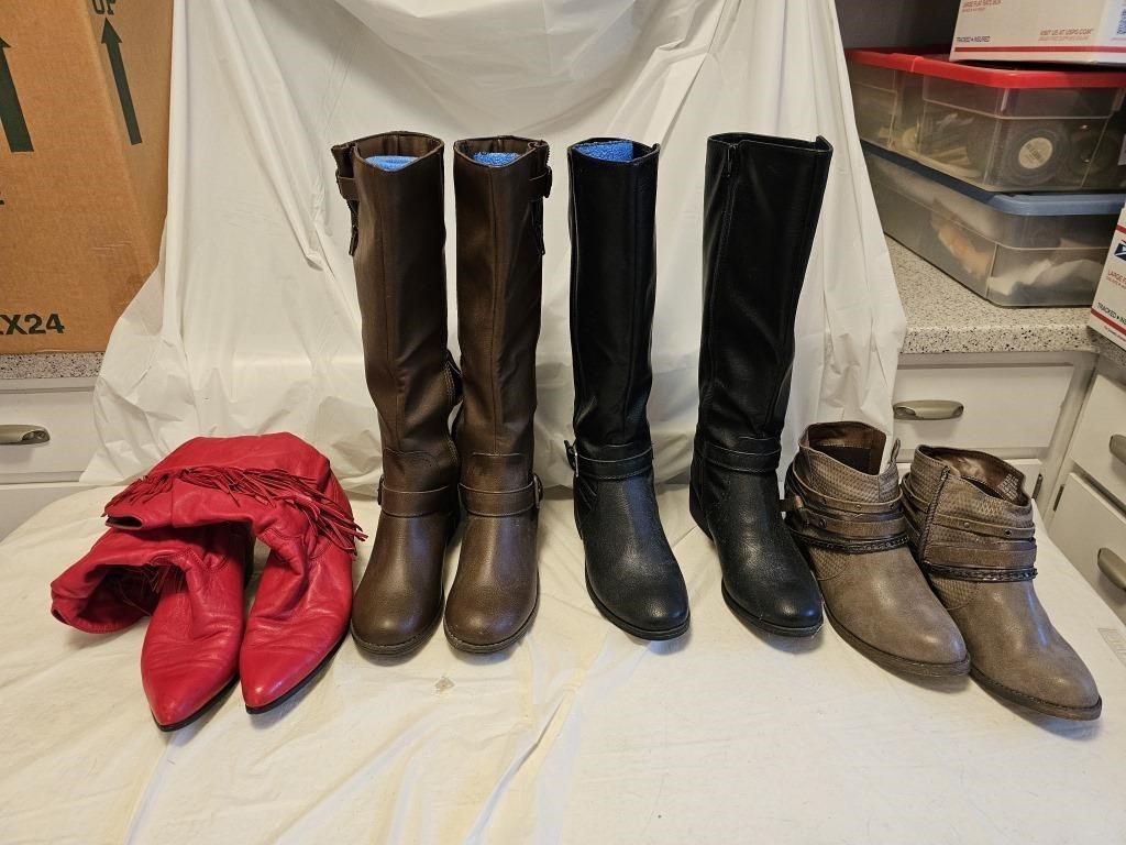 4 Pairs of Ladies Dress Boots