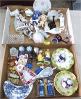 2 boxes decorative items/figures