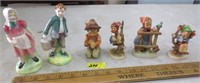 6 figurines, Jack & Jill Royal Doulton, Goebel's
