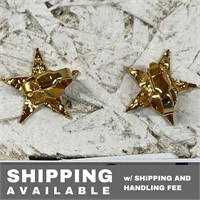Gold Star Clip Earrings