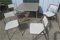 Samsonite card table & 4 chairs