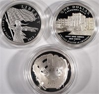 3-SILVER COMMEMORATIVES