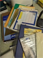 File folders, scrapbook paper, typewriter paper