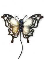 Metal & Glass Marbles Butterfly Garden Stake