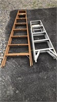 5ft aluminum & 8ft wooden step  ladders