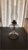 Vintage Clear Glass Kerosene oil Lamp 17”