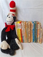 Dr. Seuss Books & Stuffed Cat In The Hat