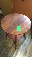 Small round wooden table