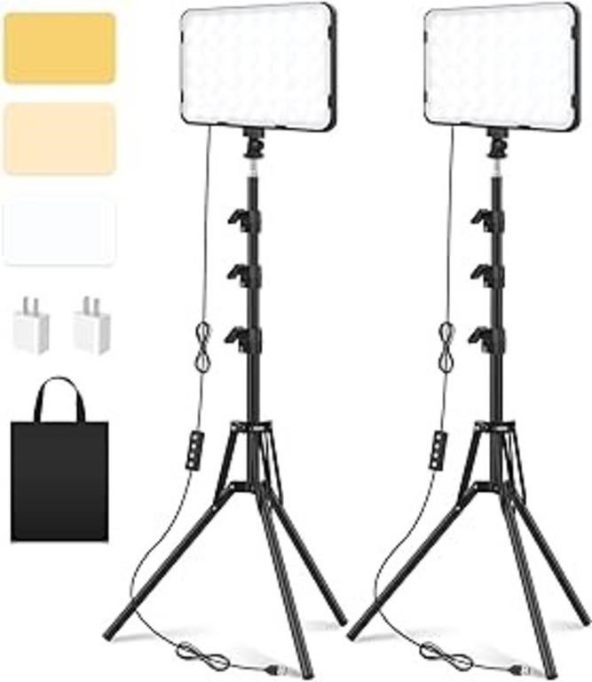 2 Pack Led Video Photography Lighting Kit With 62.