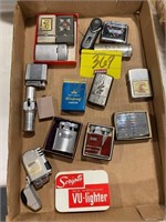 FLAT W/ LIGHTERS OF ALL KINDS (SOME HAVE ORIGINAL