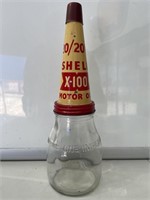 Shell X-100 Tin Top on 1 Pint Bottle
