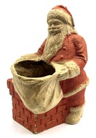 Antique Paper Mache Santa Clause Candy Container
