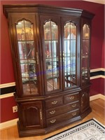 Thomasville 2 Piece Glass-front Display Hutch