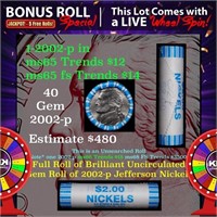 CRAZY Nickel Wheel Buy THIS 2002-p solid  BU Jeffe