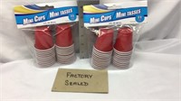 C6) BRAND NEW MINI CUPS, FACTORY SEALED, 44 TOTAL