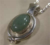 Green Stone Hallmarked Necklace