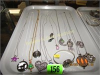 GROUP OF 2 TRAYS OF COSTUME JEWELRY