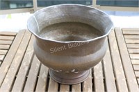 Hammered Metal Brass Plant Container