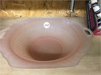 Pink serving bowl