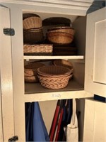 contents, brooms, baskets