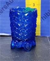Blue Glass Toothpick Holder