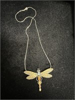 Sterling Dragonfly Necklace