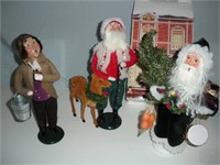 3 Byer Choice Caroler Dolls 1 Lot