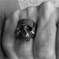 Black Skull Ring - Ring Size 10