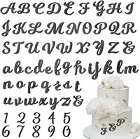 64 Pcs Acrylic Cake Alphabet Numbers Topper