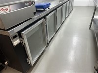 S/S 8 Door Underbar Mobile Glass Front Fridge