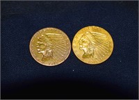 Two  $2.50 Gold Coins