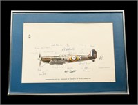 Battle of Britain & Spitfire print with 23