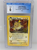 CGC 6 Team Rocket Dark Raichu Holo - Unlimited