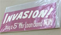 WW II poster "Invasion! Buy 5th War Loan Bond NOW"