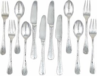 SS 12-Piece Set - 4 Cocktail Forks Spoons Knifes