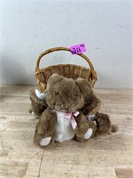 Bunny Stuffed Animal and Basket