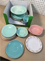 vintage pastel dinnerware