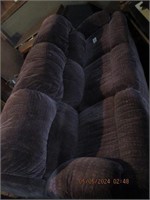 DARK BROWN TWEED COUCH-GOOD